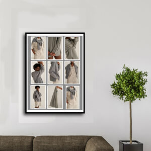 9 Images Grey Border Portrait Collage