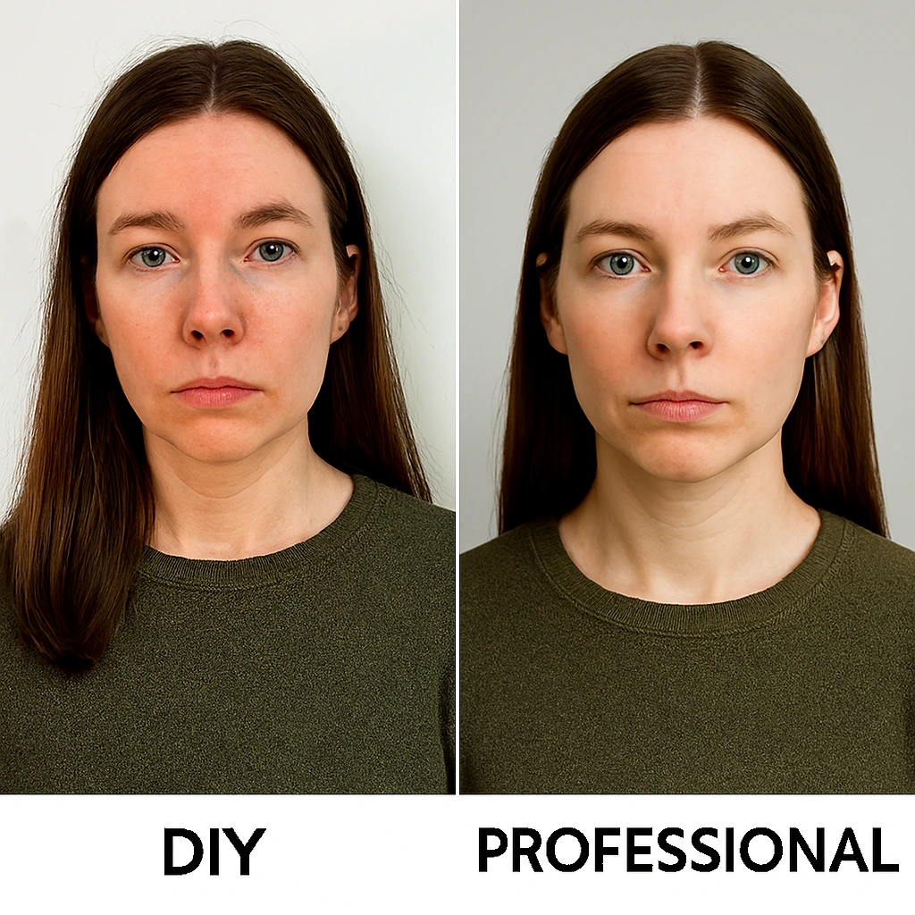 DIY versus professional passport photos
