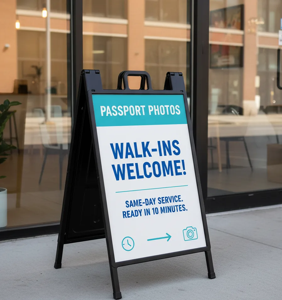 Same-day passport photos available with no appointment needed at Suny Graphics in Cambridgeshire